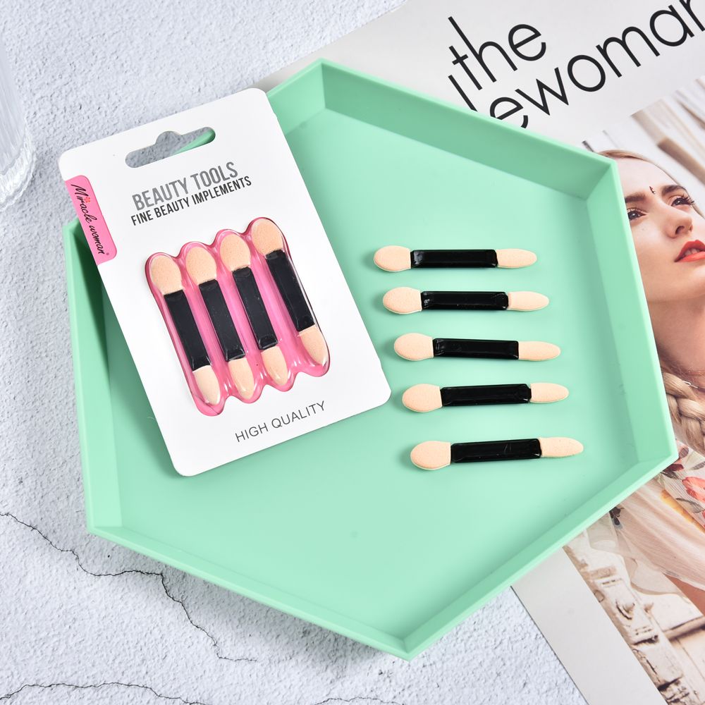 迷你便携双头眼影刷4CPS套装一次性美容工具详情图1