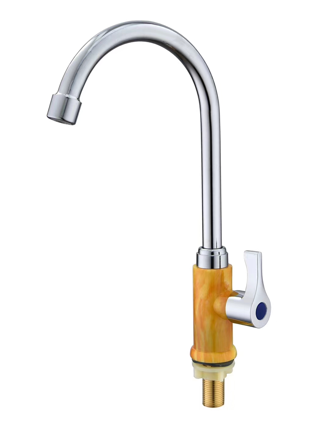 Single-cooling ABS large curved vegetable basin faucet