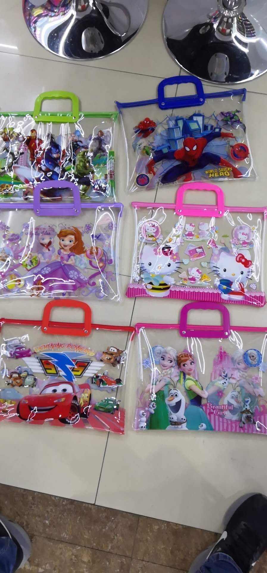 PVC cartoon tote bag large