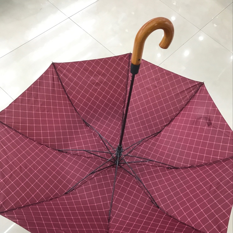 Item Number 2101 Double Bent Handle Umbrella Specification drawing