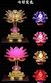 Buddha's front wishing lamp, offering lamp, LED seven-color lotus lamp, chanting lotus lamp, plug-in battery power bank Specification image