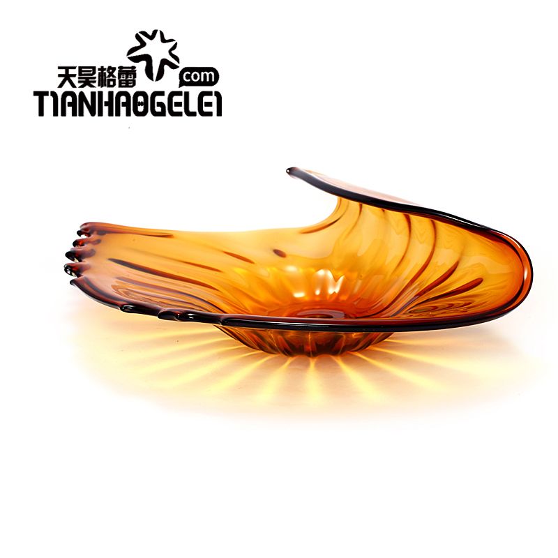 Glass fruit tray arrangement full figure