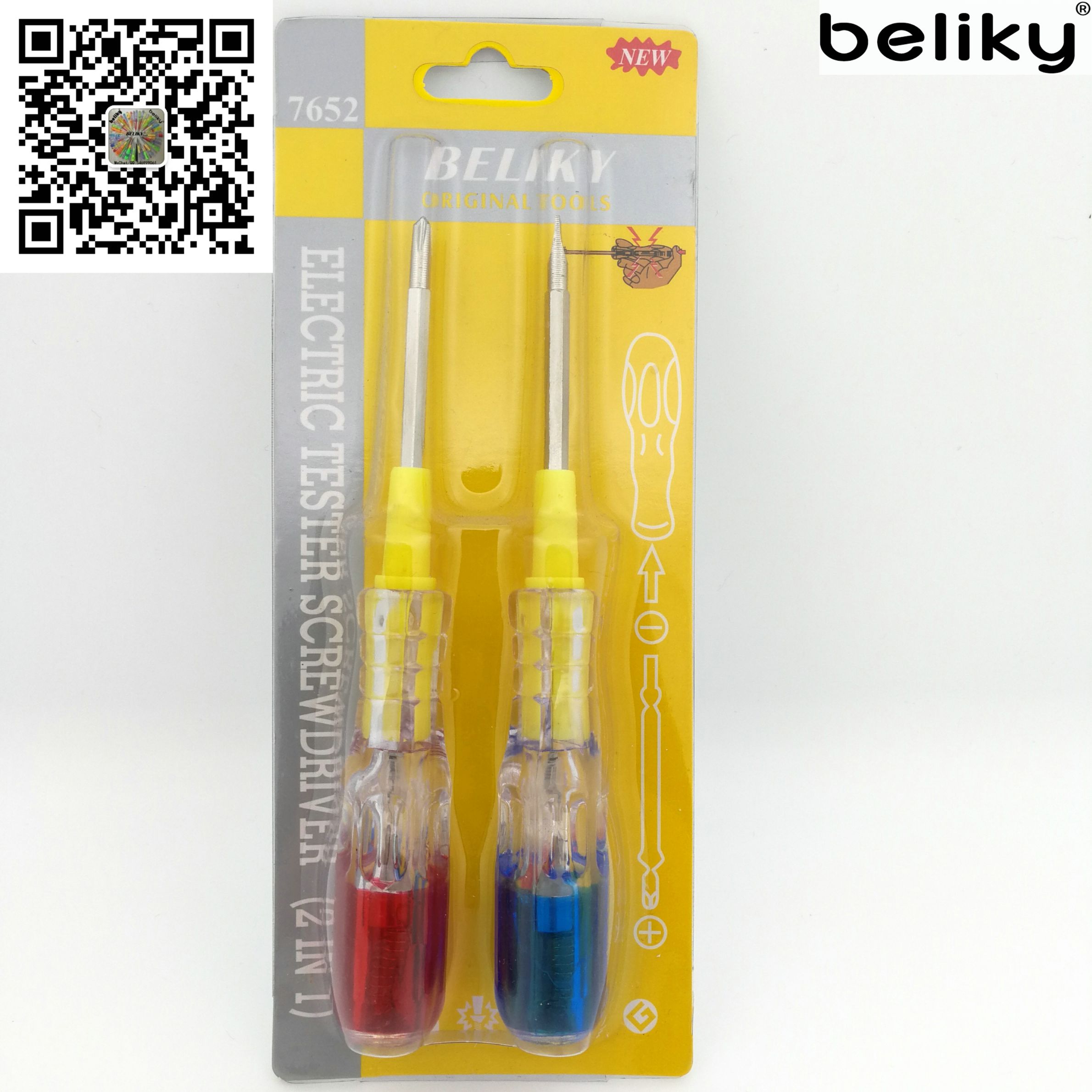 beliky2PC插卡套装测电笔彩色柄两用螺丝刀试电笔详情3