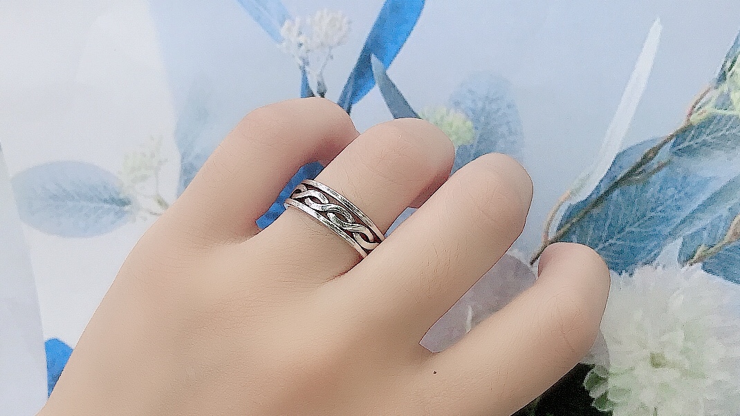 The retro Japanese fine, light luxury open-top index finger ring for women's fashion, with a unique design sense of pure Xin Mingyang from Taiyin Specification image