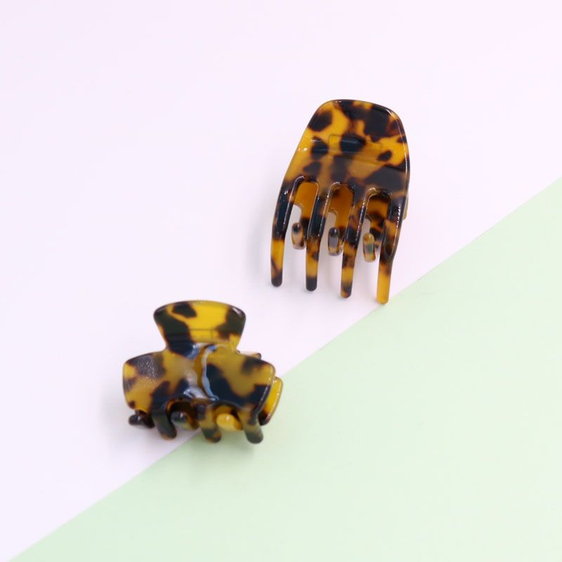 Japanese Acetic Acid Hair Grab Leopard Print Grab Horsetail Cute Top Clip Edge Clip Hair Accessories Wholesale Item Picture