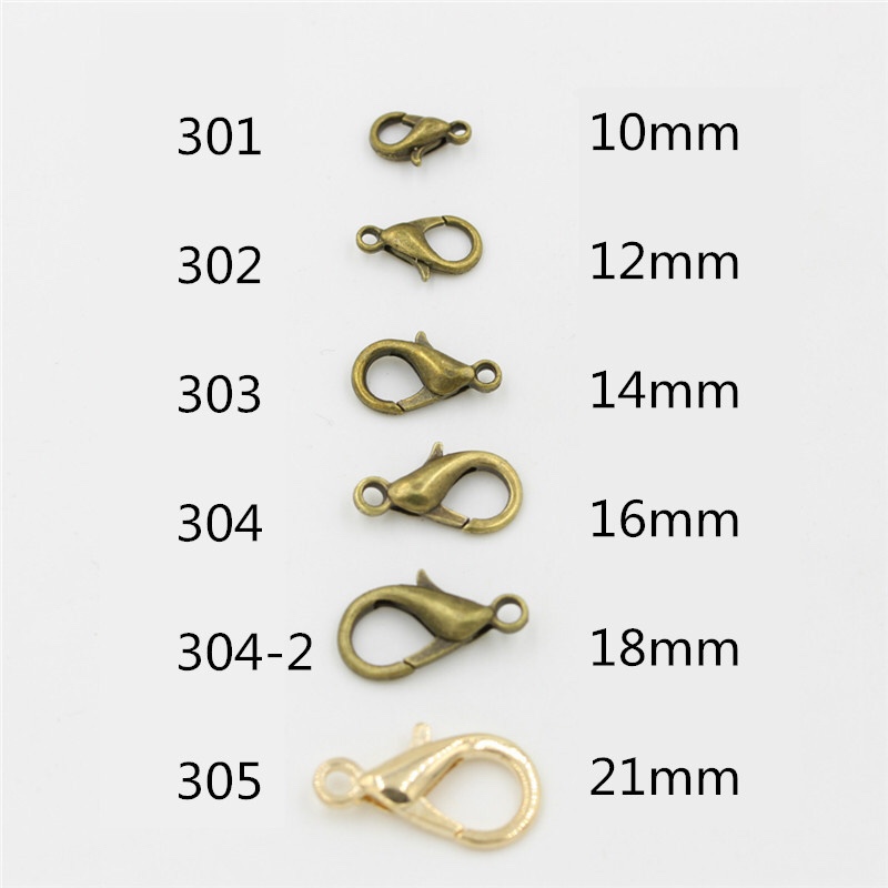 饰品配件饰品302优质合金 龙虾扣手链扣项链扣12mm