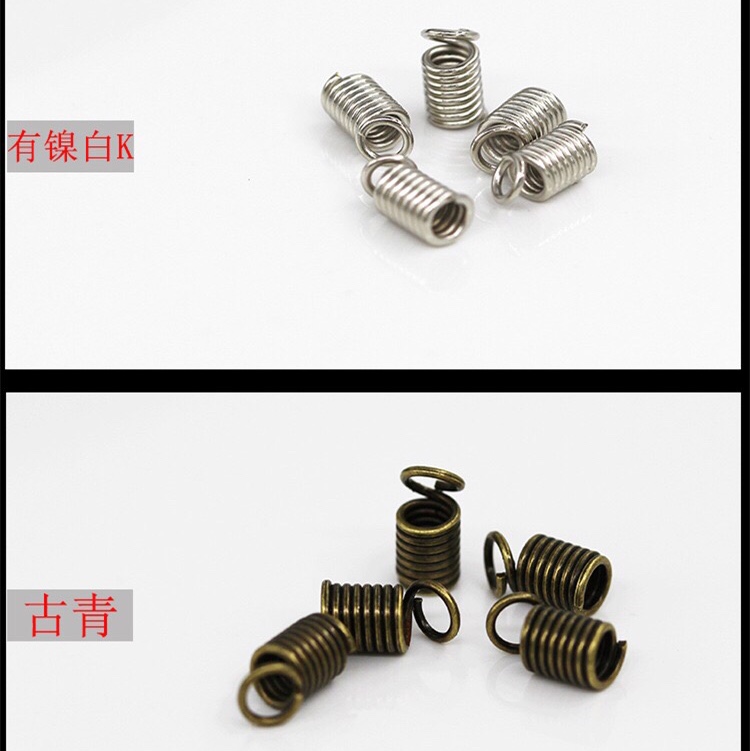 Jewelry accessories: spiral tension spring buckle, iron wire small spring buckle, necklace, leather rope buckle, 1kg per bag undefined
