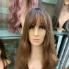 Rose net corn roll long roll wig, matte high-temperature silk simulation wig, top blackened chemical fiber wig, custom-made and wholesale Specification image