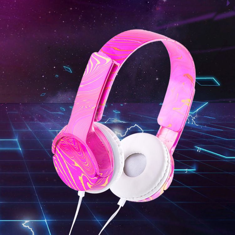 Painted wood grain headset computer e-sport headset wire controlled headset cross-border hot style OEM gift customization thumbnail