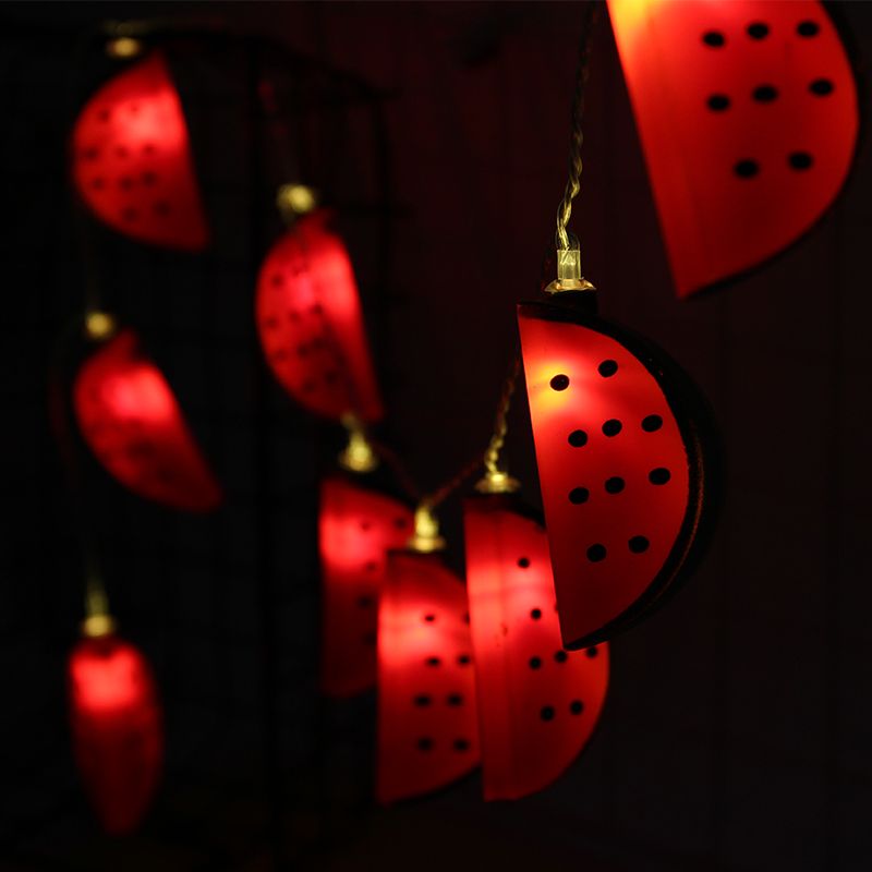 led西瓜灯串 文艺小清新水果房间小挂灯串灯拍照创意装饰灯产品图
