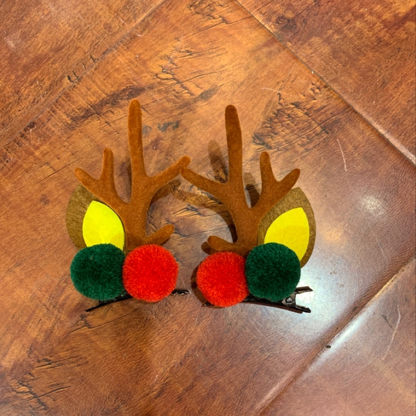 Flocked antler hairpins thumbnail