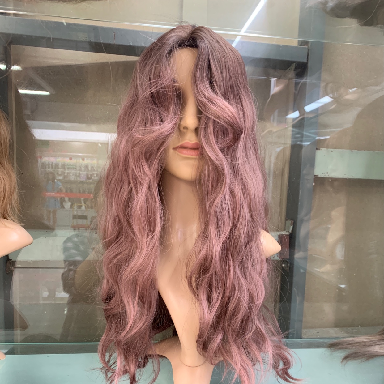 Custom-made and wholesale rose net matte high-temperature silk long roll wig covers details Picture