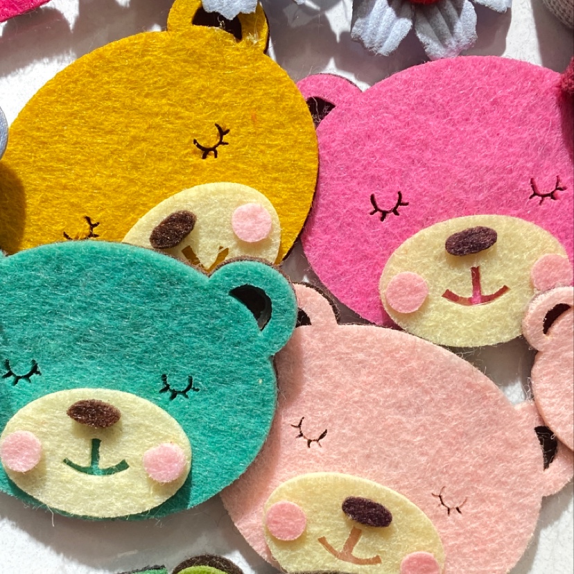 Closed Eyes Bear Multi-Color Optional Korean Version Sweet Hot Clip Accessories