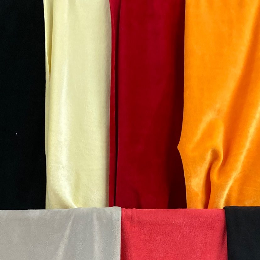 Red elastic snowflake fleece fabric clothing, handicrafts, decorations, shoes and hats are available in multiple colors