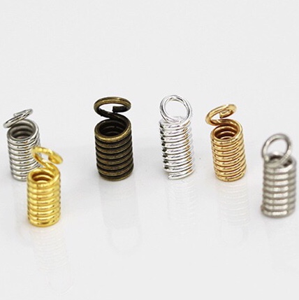 Jewelry accessories: spiral tension spring buckle, iron wire small spring buckle, necklace, leather rope buckle, 1kg per bag Item Picture