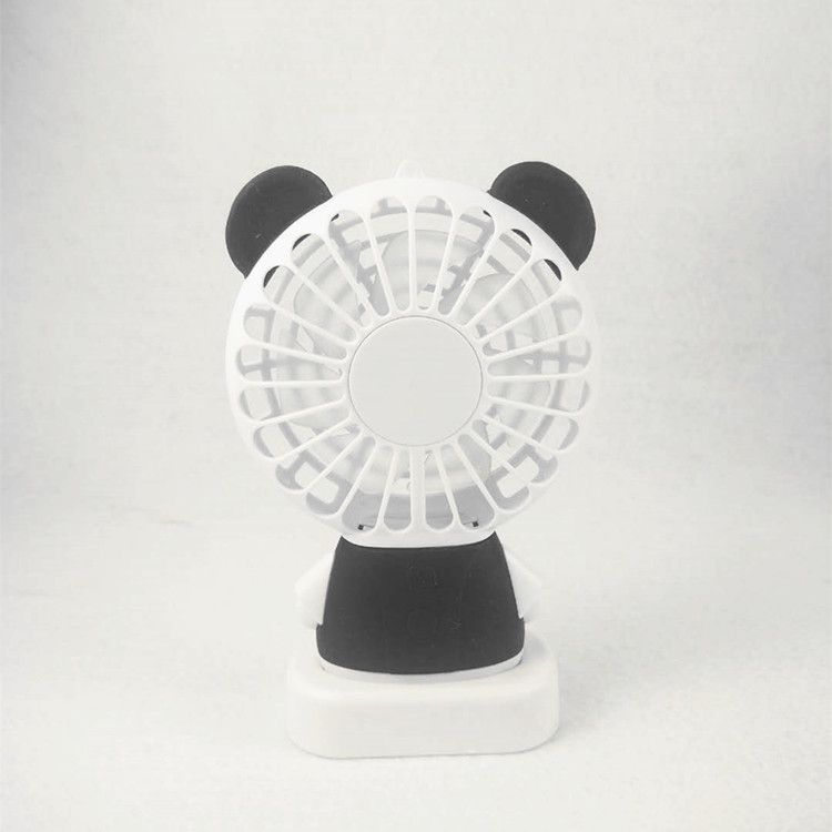 Factory direct sales cartoon rabbit USB charging mini fan with light for students detail image 4