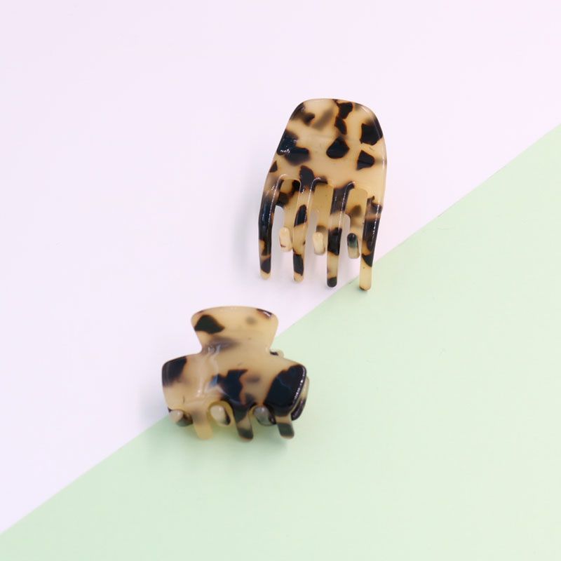 Japanese Acetic Acid Hair Grab Leopard Print Grab Horsetail Cute Top Clip Edge Clip Hair Accessories Wholesale undefined
