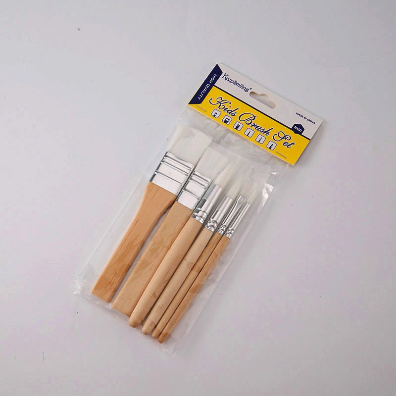 Manufacturers direct 6 log short rod children's color painting brush set watercolor gouache acrylic brush thumbnail