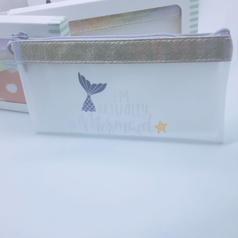 热销新款扁长简约男女生笔袋学生文具盒产品图