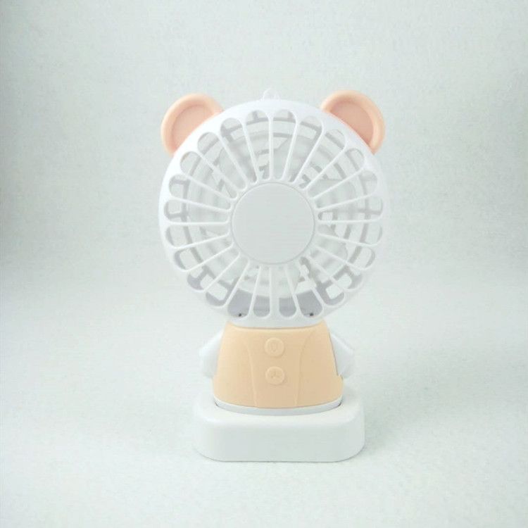 Factory direct sales cartoon rabbit USB charging mini fan with light for students detail image 6