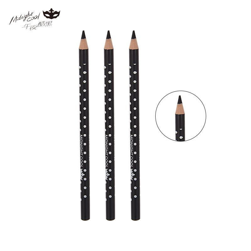 午夜酷黑 木杆3D防水防汗防晕染持久不脱妆木质眼线笔 厂家直销