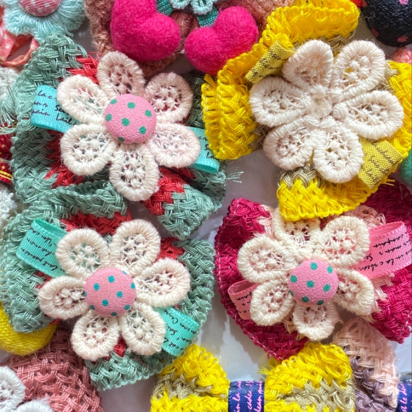 Knitted Flowers With Cute Korean Version Of Hot Clip Accessories