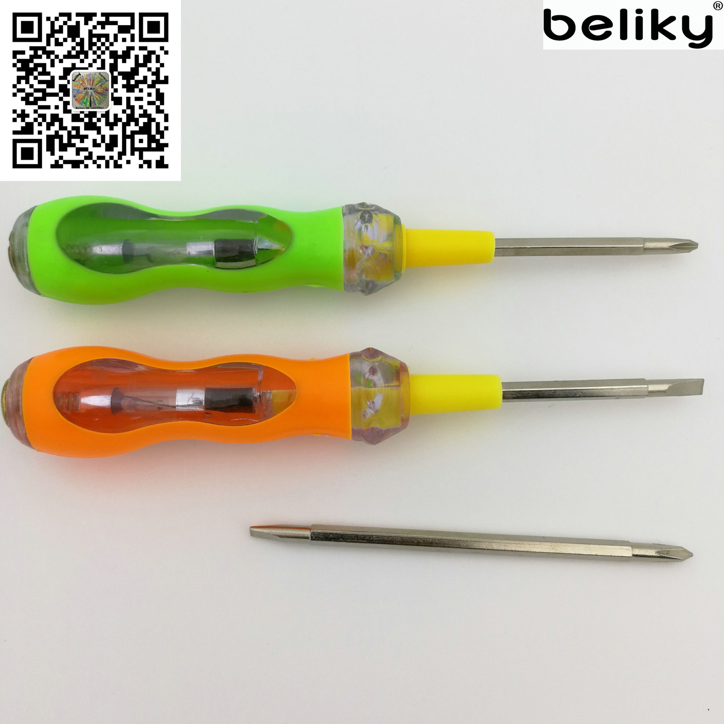 2PC插卡套装两用电笔彩色两用小葫芦花生柄测电笔螺丝刀详情5