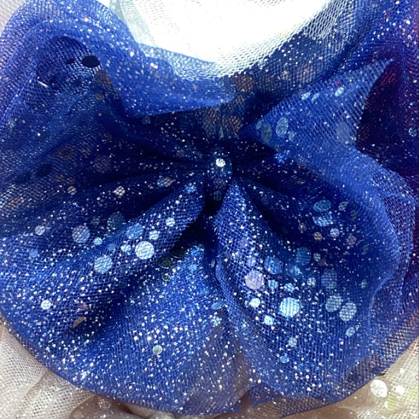 Dark Blue Glitter Round Korean Version Air Clip Accessories