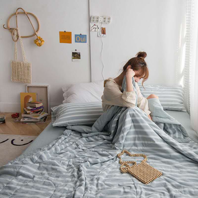 Yarn-dyed all-cotton summer quilt Specification image