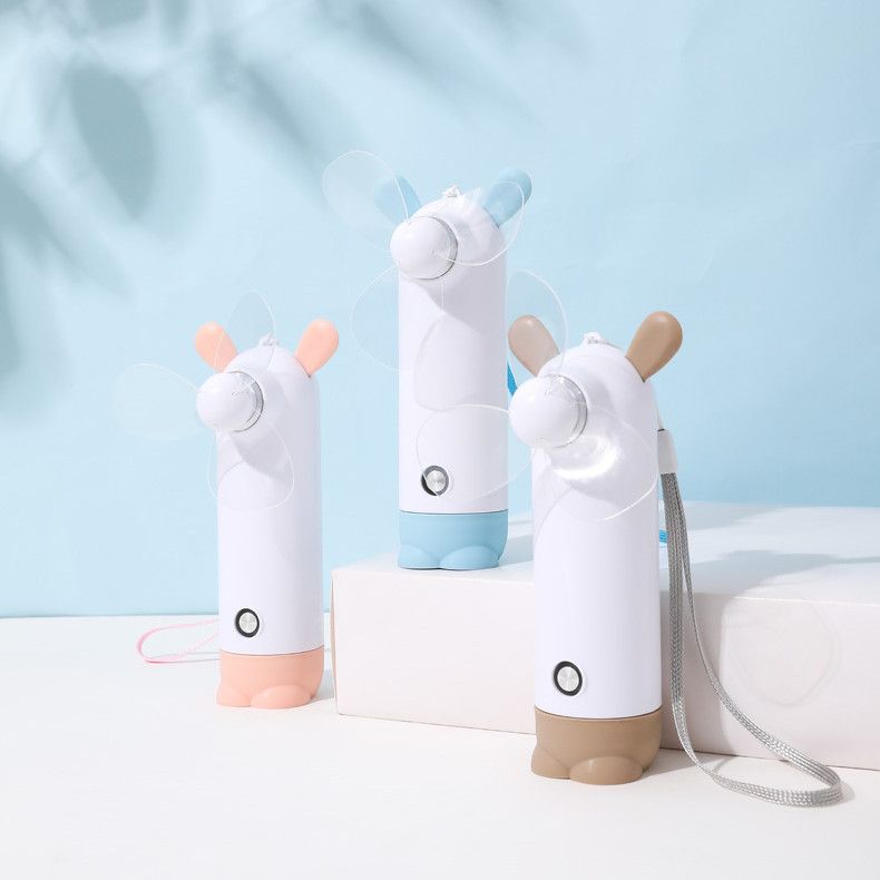 Factory direct sales of 1200mAh handheld Rabbit USB charging fan detail image 1