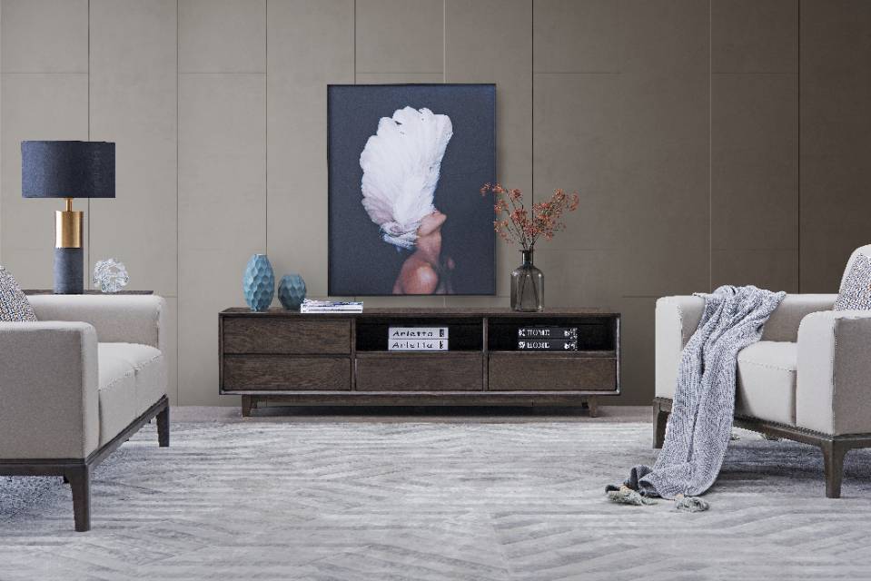 瑞图真皮实木沙发北欧极简风颜色可选尺寸可定制简洁的线条详情3