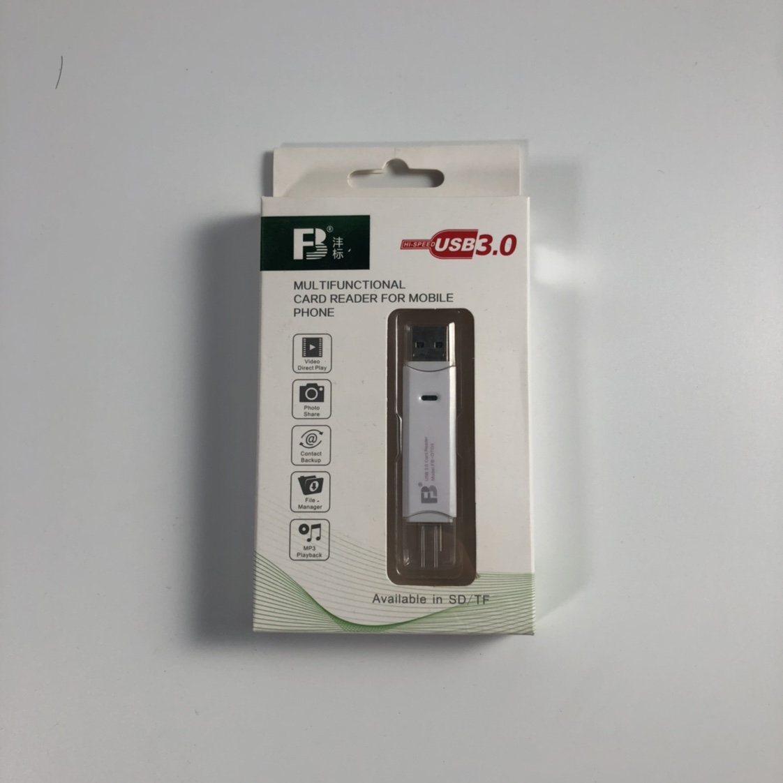 沣标手机读卡器USB3.0
Available in SD/TF
