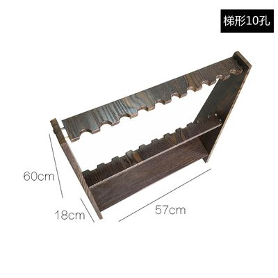 Free mail billiard cue rack billiard cue rack floor snooker nine cue rack long black wood grain 10 holes