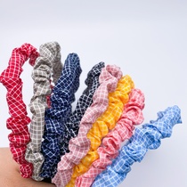 Vintage plaid single thin headband