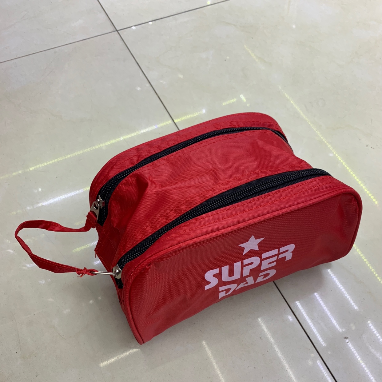 Multi-functional double-zipper portable bag for washing and storage