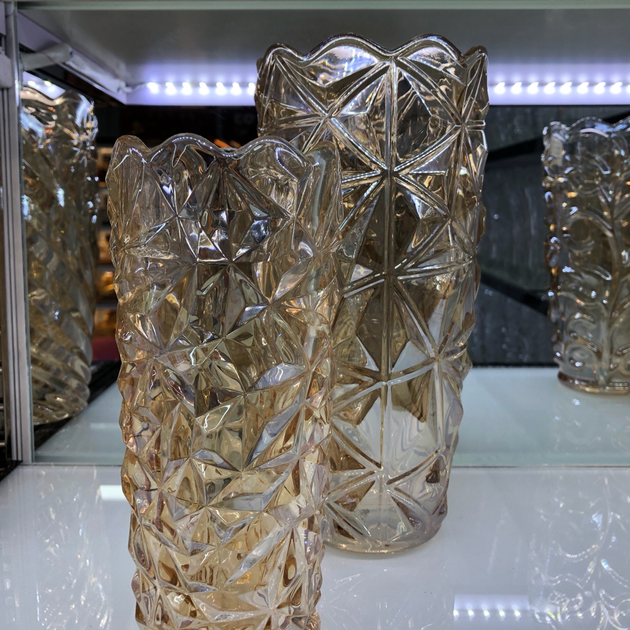 25cm ice - lined electroplated vase thumbnail