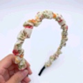 New Year's Bow Large Hair Band Cute Five Fu Hair Accessories Hair Rope Plus Label Head Circle Happiness, Peace And Health Five Fu In Place 3456789 Specification drawing