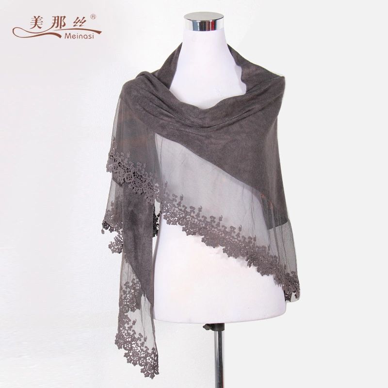 2020 Mena Silk Ladies Silk Scarf Spring Fashion Lace Triangle Scarf Manufacturers Direct Sales Specification drawing