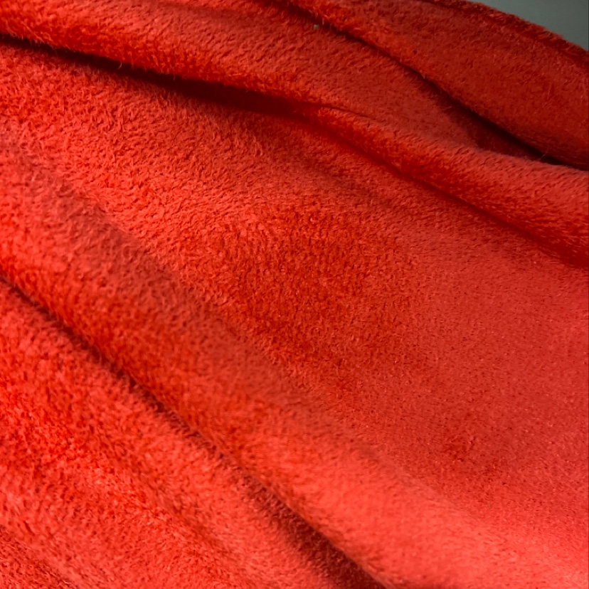 Red suede velvet fabric clothing, handicrafts, decorations, shoes and hats are available in multiple colors details Picture