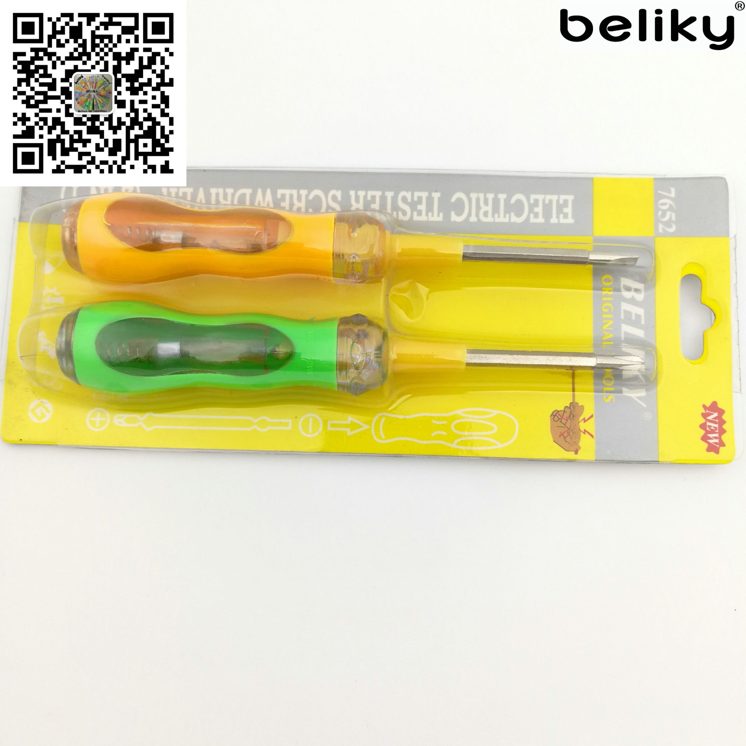 2PC插卡套装两用电笔彩色两用小葫芦花生柄测电笔螺丝刀详情3