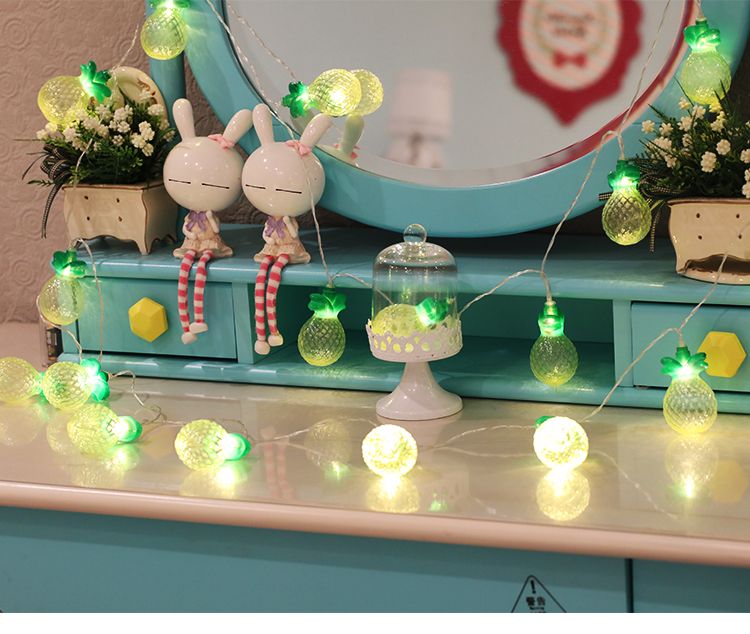 创意LED凤梨菠萝电池灯串婚庆圣诞生日儿童房间装饰灯家居氛围灯详情图2