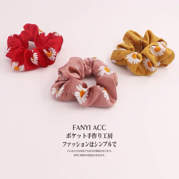 Korean version of small Daisy hair accessories girls hair accessories girls hair rope rubber band cloth ring