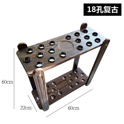 Free mail billiard cue rack billiard cue rack floor snooker nine cue rack rectangular black wood grain 18 holes