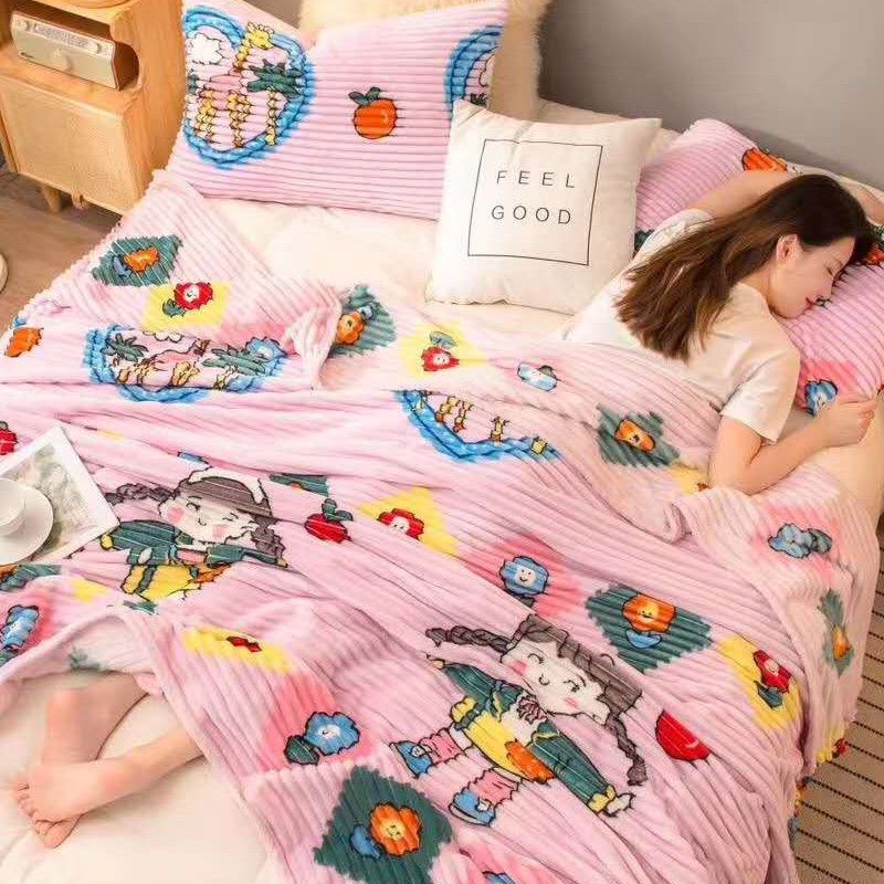 单层毛毯被子魔法绒毯子绒床单人宿舍盖毯夏季珊瑚绒空调午睡毯详情图1
