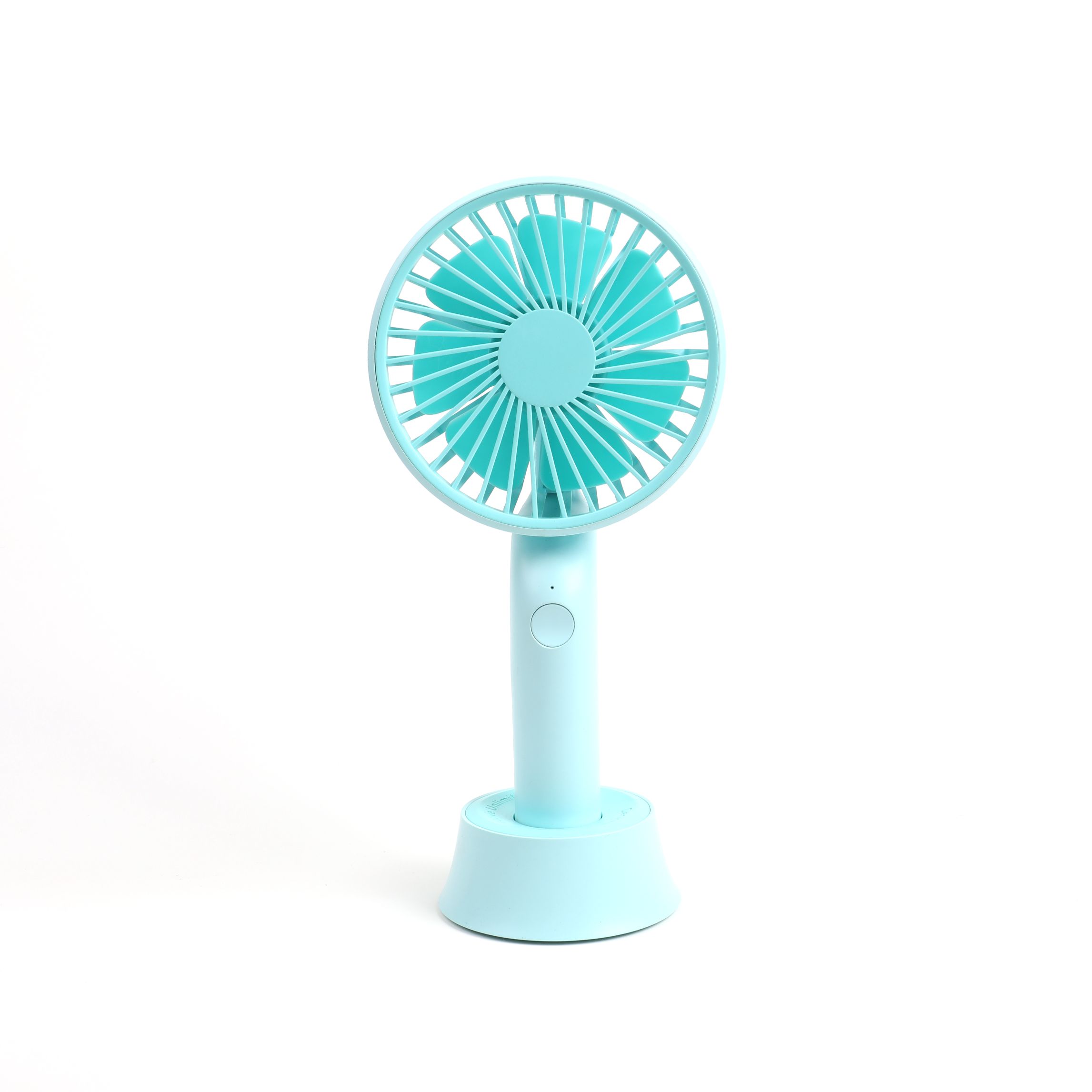 Hongjian Factory direct sales new handheld USB mini fan with base charging, brushless motor advertising fan Specification image