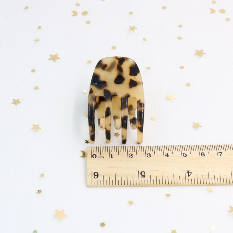 Japanese Acetic Acid Hair Grab Leopard Print Grab Horsetail Cute Top Clip Edge Clip Hair Accessories Wholesale Specification drawing