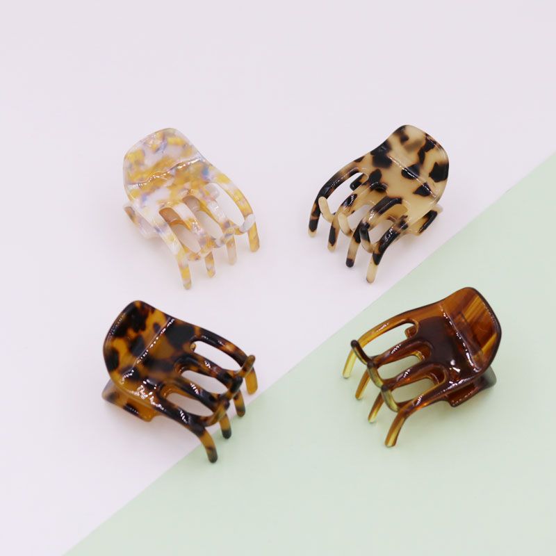 Japanese Acetic Acid Hair Grab Leopard Print Grab Horsetail Cute Top Clip Edge Clip Hair Accessories Wholesale