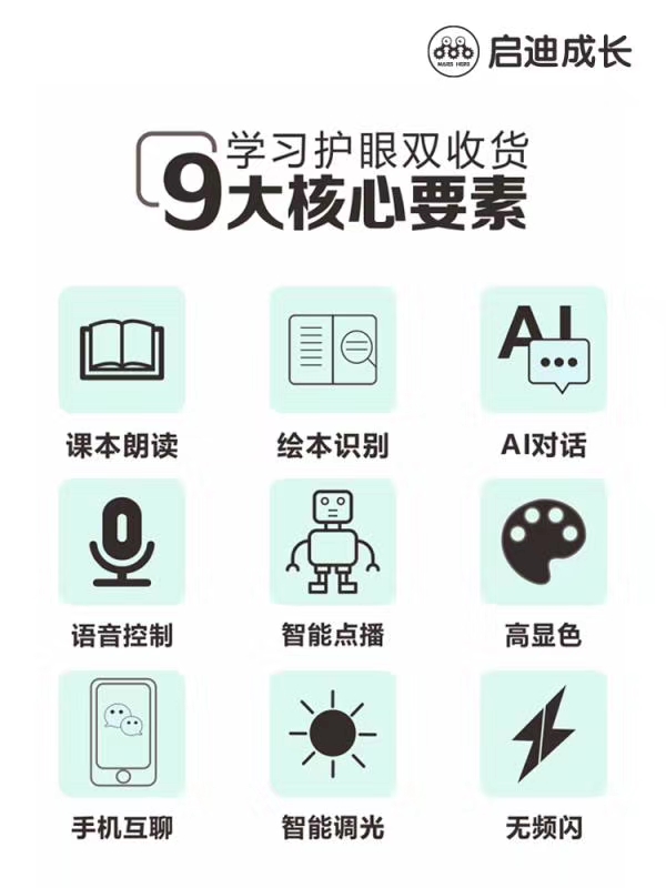 Smart picture book reading desk lamp, reading companion robot, smart children's early education machine, learning machine, LED eye-protecting desk lamp Specification image