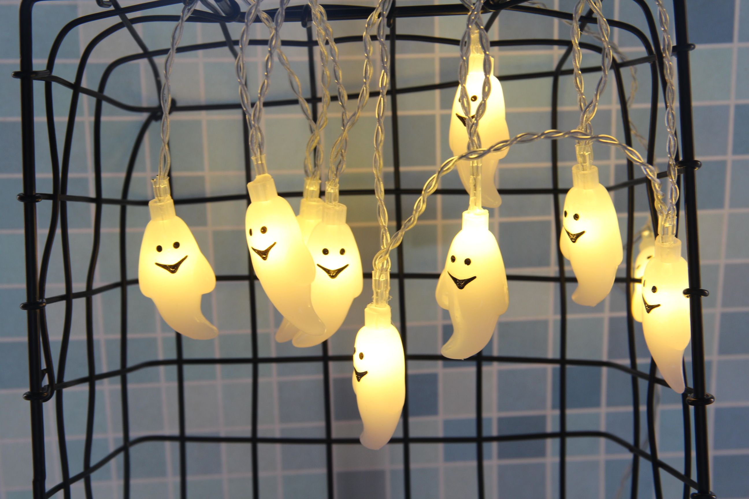 LED ghost color light strings, Halloween decorative lights, birthday and Christmas atmosphere light strings details Picture