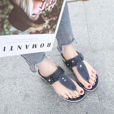 Cross Border Women's Flip-Flops Wear Flower Diamond Platform Muffin Spring New Women's Shoes details Picture